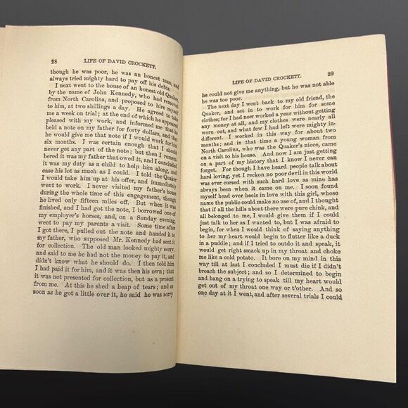 Antique 1902 Life of David Crockett by E. A. Brainerd Hard Cover Book - Picture 14 of 16